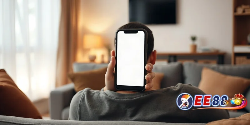 Người chơi đang tham gia cá cược thể thao ee88 trên điện thoại tại nhà